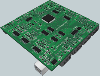 Image 3D de PCB fait sous CAO