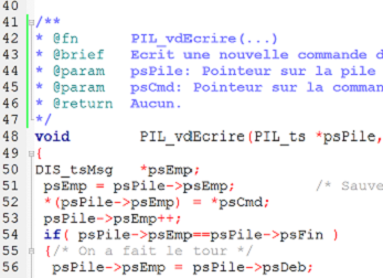 Firmware en C de validation